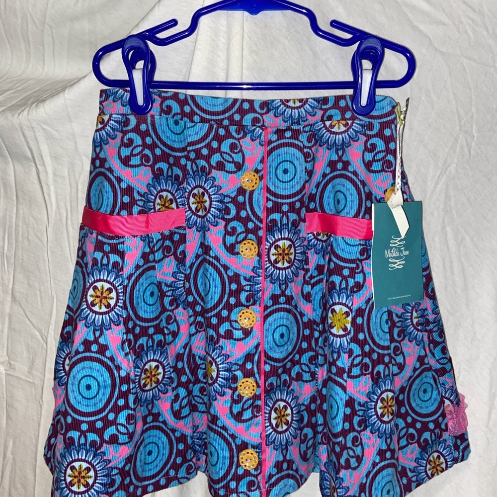 Girls Matilda Jane Skirt - Corduroy with Flowers